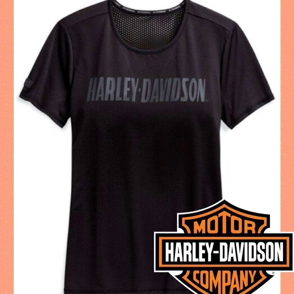 Harley Davison Performance Biker Shirt Mesh Sz Small Emo Black